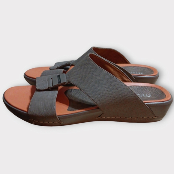 ?MONTINI COMFORT MEN\'S SIZE 44 EU 10 USA BROWN ADJUSTABLE SANDLE. main image 4
